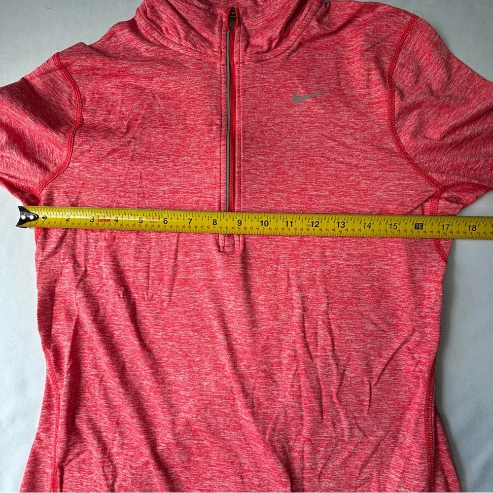 New Nike Dri-Fit Red Long Sleeve Fitted 1/4 Zipper